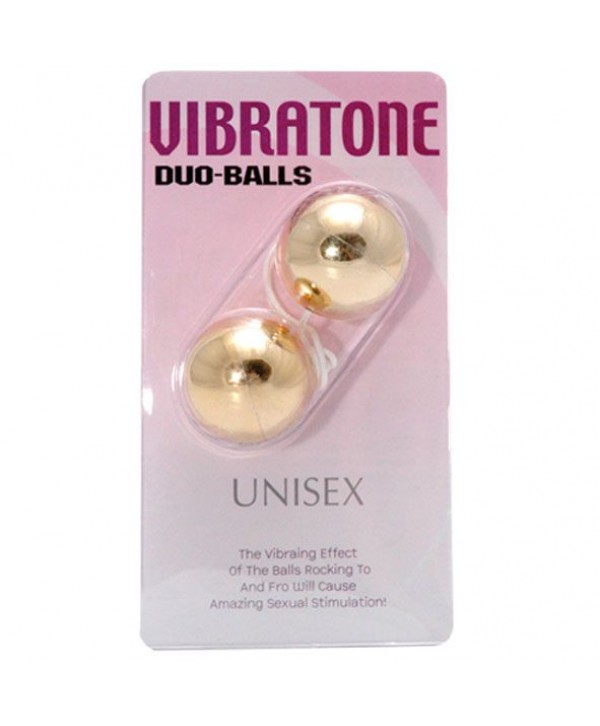 Шарики вагинальные золотые Vibratone dua-balls
