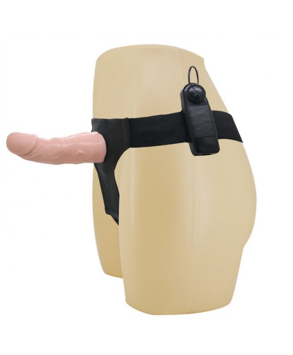 Реалистичный полый фаллоимитатор на трусиках Ultra Passionate Harness - 15 см.