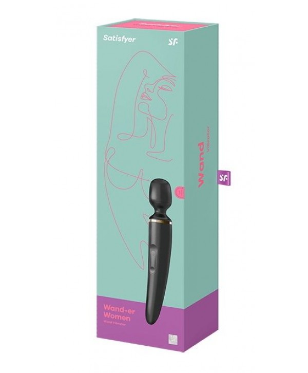 Черный вибратор Satisfyer Wand-er Woman