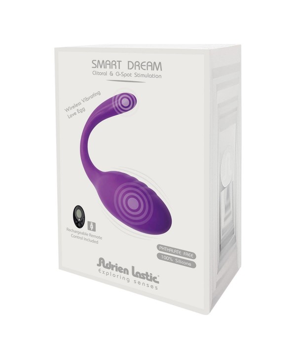 Фиолетовое виброяйцо Smart Dream II + LRS с пультом ДУ