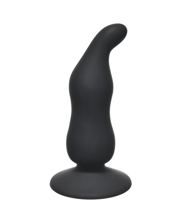 Чёрная анальная пробка Waved Anal Plug Black - 11 см.