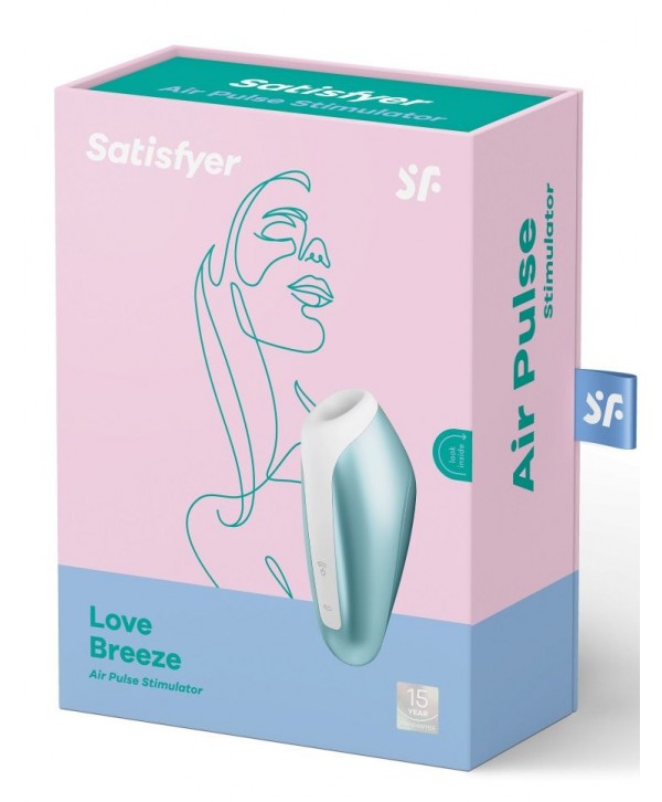 Голубой вакуумный массажер Love Breeze