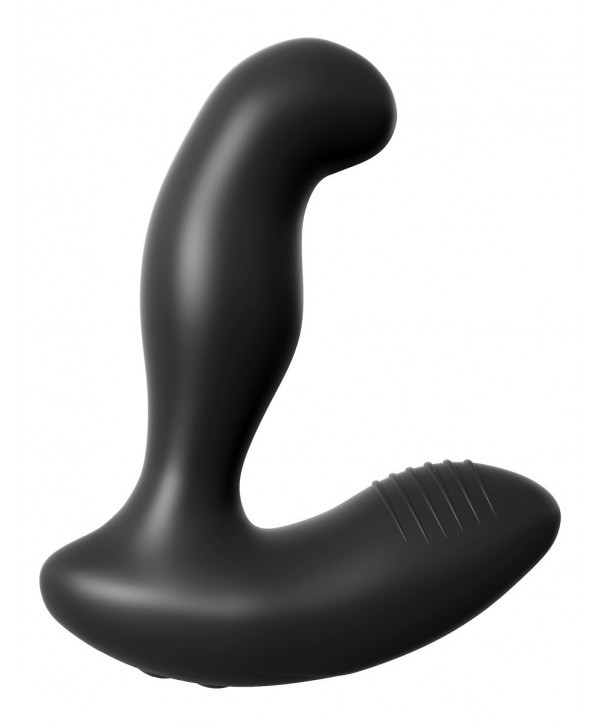 Черный массажер простаты Electro Stim Prostate Vibe с электростимуляцией - 13,3 см.