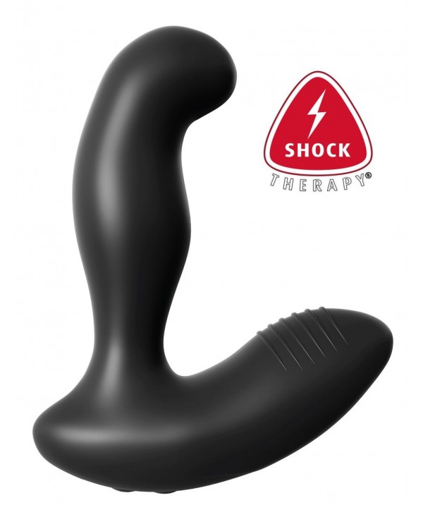 Черный массажер простаты Electro Stim Prostate Vibe с электростимуляцией - 13,3 см.