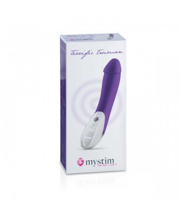 Фиолетовый вибратор Mystim Terrific Truman - 27 см.