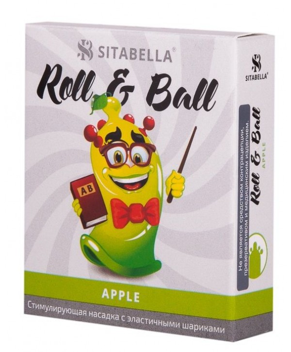 Стимулирующий презерватив-насадка Roll   Ball Apple