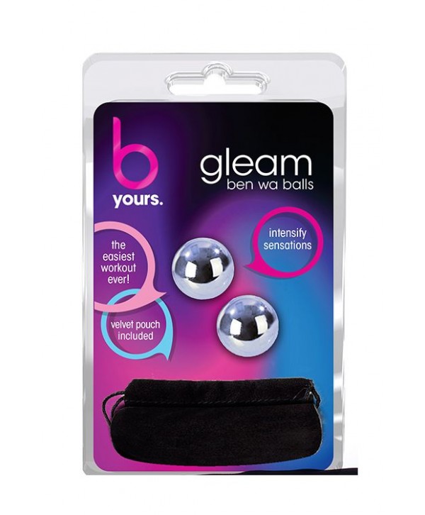 Серебристые вагинальные шарики Gleam Stainless Steel Kegel Balls