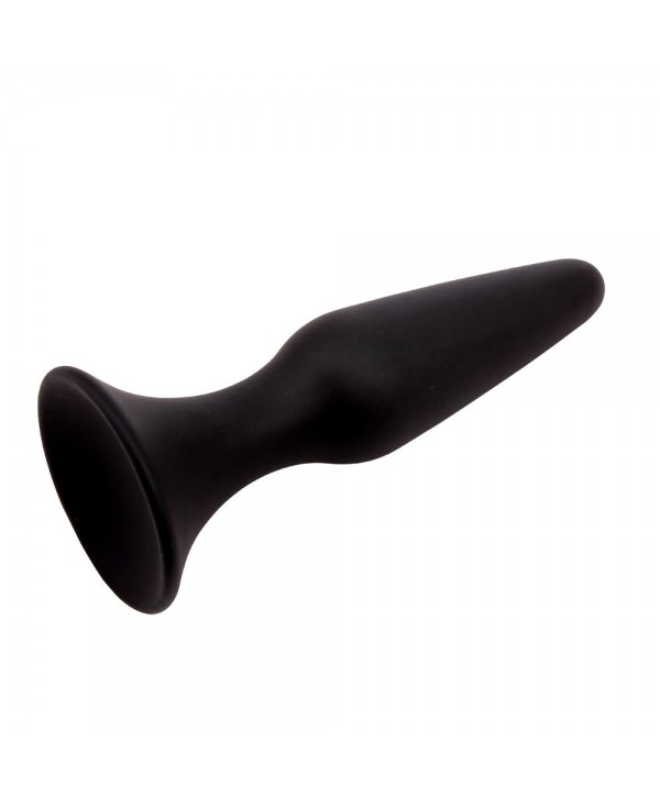 Черная анальная пробка L Silicone Plug - 12,8 см.