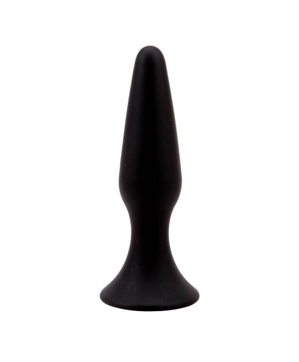 Черная анальная пробка L Silicone Plug - 12,8 см.