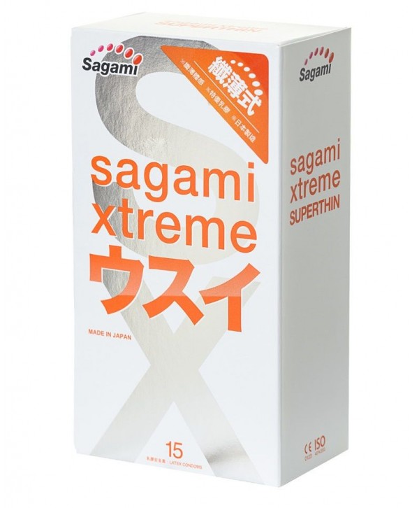 Ультратонкие презервативы Sagami Xtreme Superthin - 15 шт.