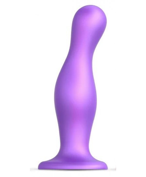 Фиолетовая насадка Strap-On-Me Dildo Plug Curvy size L