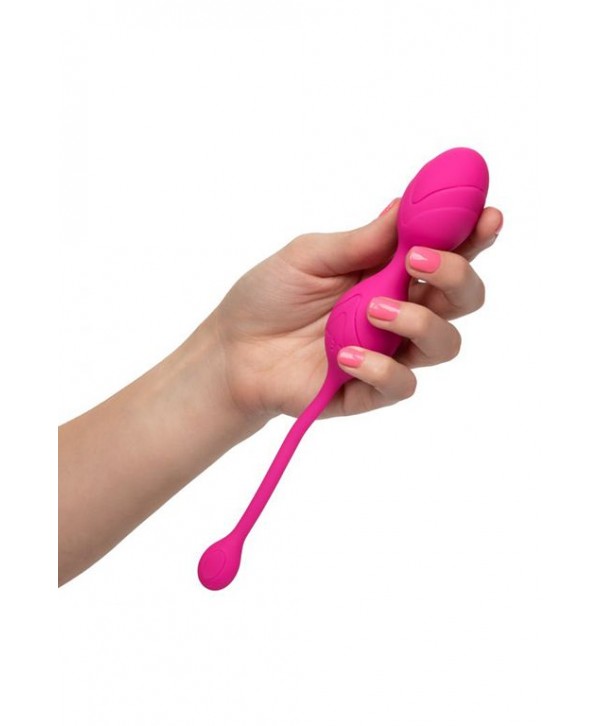 Розовые вагинальные шарики с ДУ и функцией памяти Remote Dual Motor Kegel System
